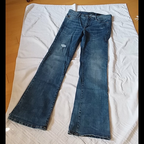 Joe fresh flared medium indigo ripped jeans - Picture 1 of 7